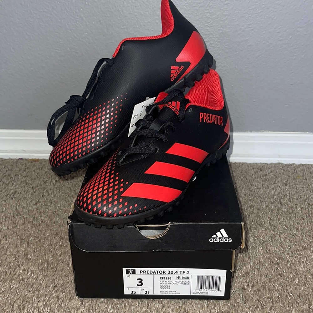 Adidas boys soccer turf sneakers